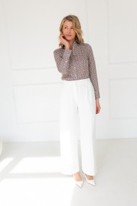 Koszula we wzór SPRING CHIC NAVY & RED