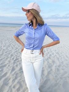 Koszula błękitna elastyczna SPORTY BLUE SOFT