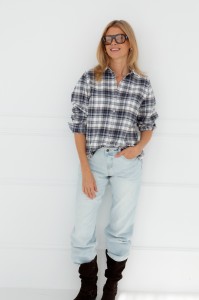 Koszula flanelowa krata z granatem COZY NAVY & CREAM