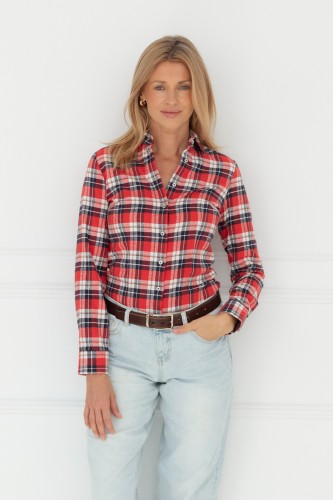 Koszula_krata_flanelowa_LaWoman_Navy_Red_taliowana_05b.jpg